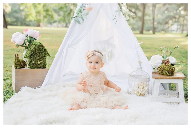 Garden Themed First Birthday Milestone Session