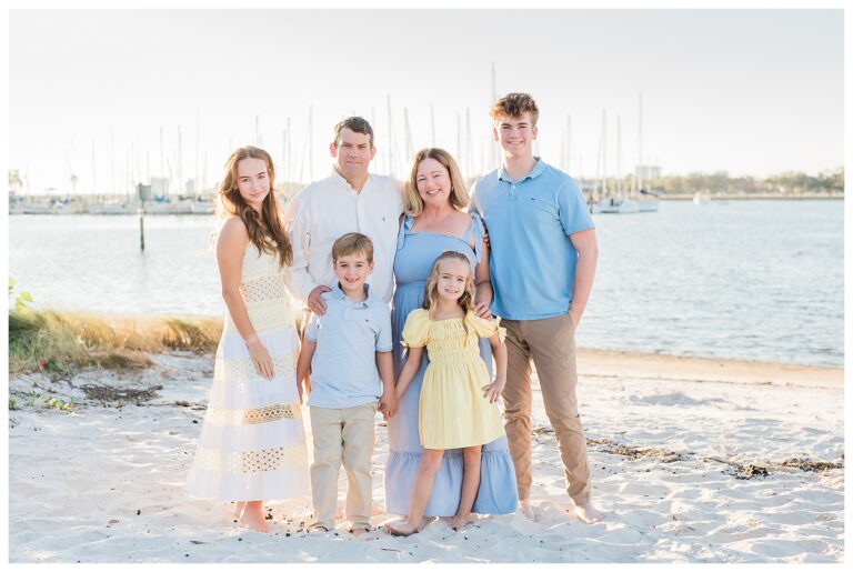 Family Beach Portrait Session Davis Island, Tampa Florida